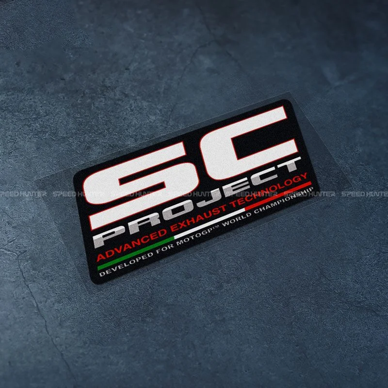 Waterproof decorative reflective sticker For SC PROJECT exhaust sticker Titanium alloy GP pipe sticker Motorcycle sticker image 3