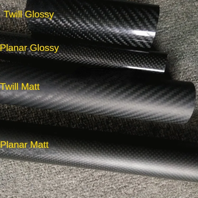 2pcs 79*75*500mm-3K Carbon Fiber Tube Rolled Tube Glass Fiber+3K Surface/Semi-Carbon Material Professional Customization