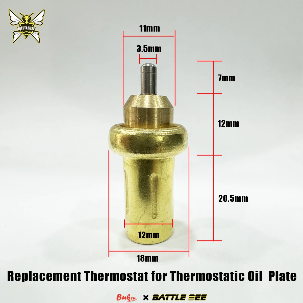 

Replacement Thermostat for Thermostatic Oil cooler Sandwich Plate182°F/83°C 198°F/92°C