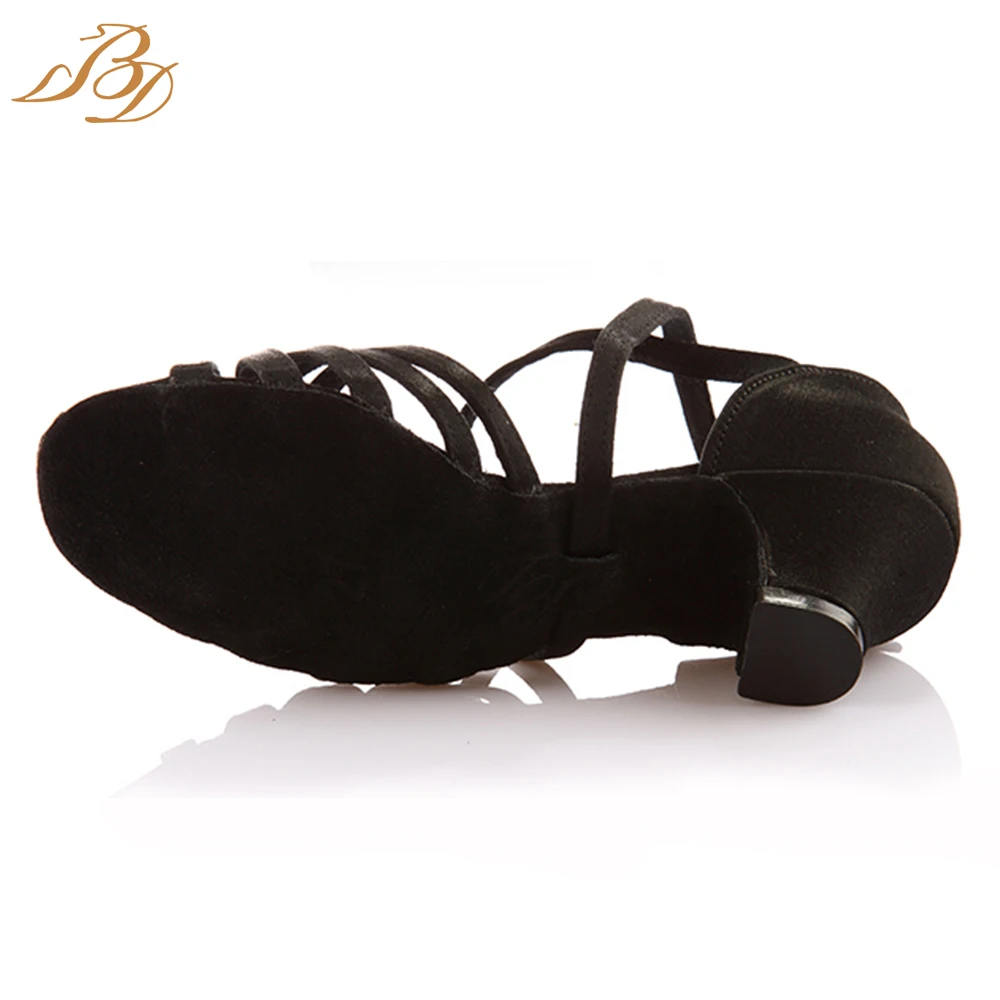 BD National Standard Children's Latin Dance Shoes Beginner Training Professional Soft Bottom Genuine Girls HEEL 4.5 CM HOT