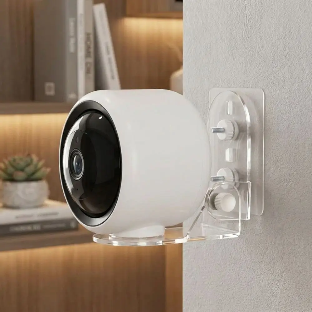 Acrylic Video Surveillance Camera Mount L Shape Upside-Down Mount Wall Mount Camera Stand Drill-Free Fixer Adjustable-angle