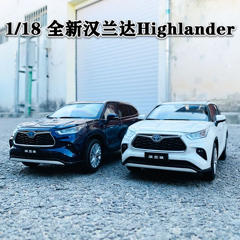 

Оригинальная модель 1:18, Toyota Highlander 2022, городской внедорожник, модель автомобиля из сплава для дисплея, подарков и коллекций