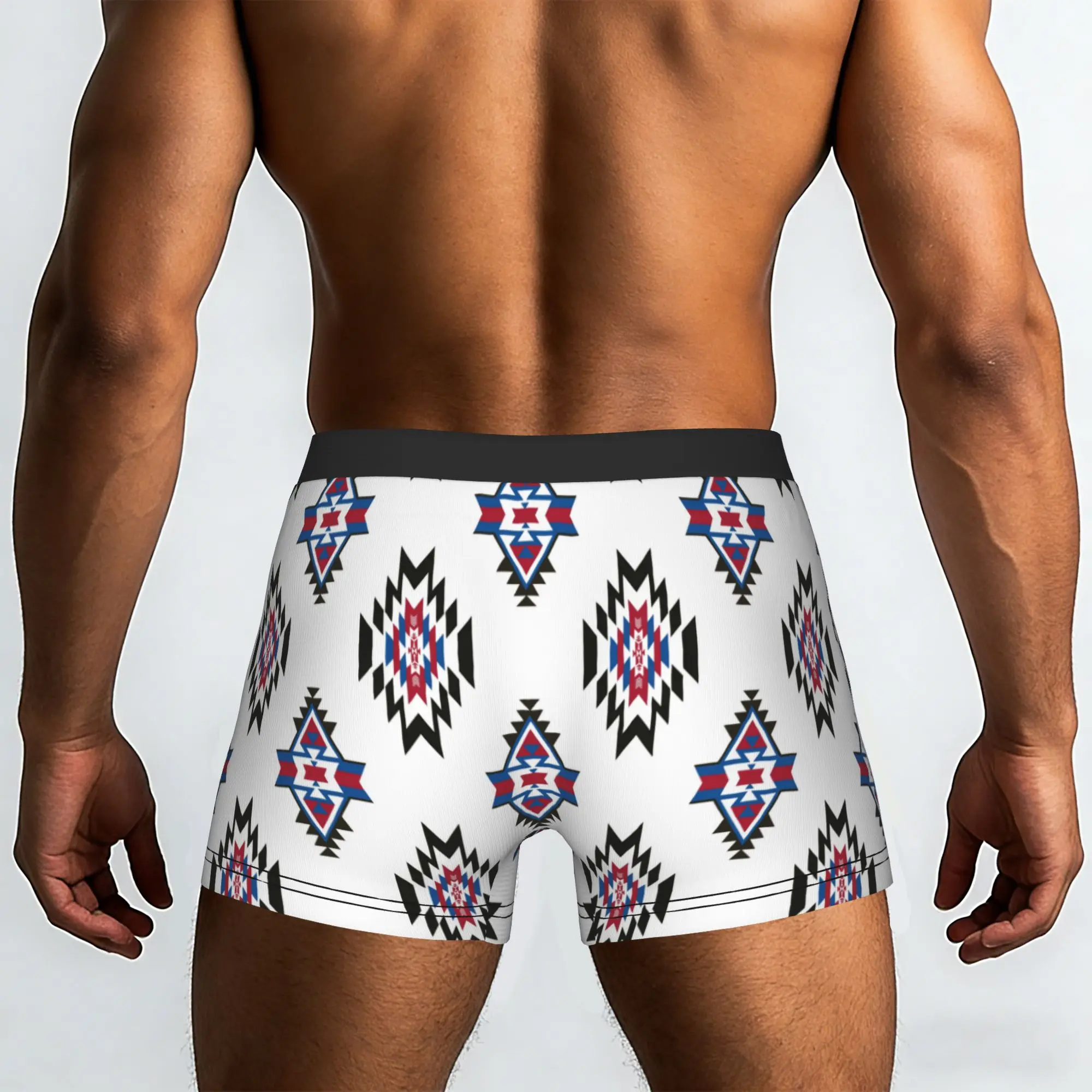 Customized Male Aztec Tribal Pattern Modern Native American Indian Prints Underwear  Boxer Briefs Soft Shorts Panties Underpants