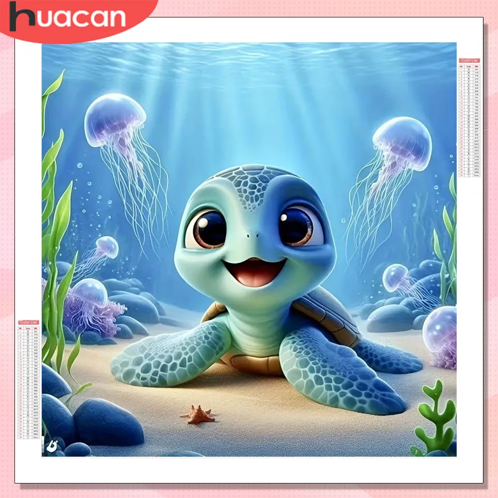 HUACAN Diamond Painting New Turtle Animal Diamond Mosaic Novelties 2026 Kits Tortoise Sea Home Bedroom Wall Artwork