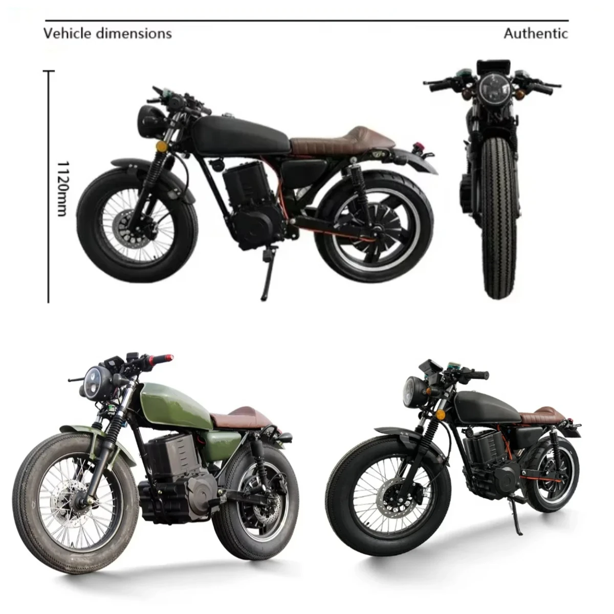 

Электрический мотоцикл STROVAN Super Power 2000 Вт в стиле Cafe Racer, с увеличенным запасом хода, ретро-дизайн