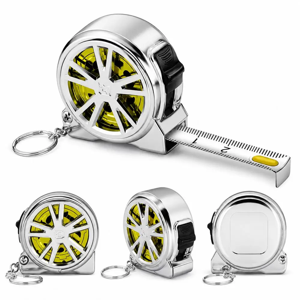 2M Keychain Tape Measure Retractable Waterproof Pocket Tape Measure Rust Resistant DIY Projects Measuring Tape Body Measurement