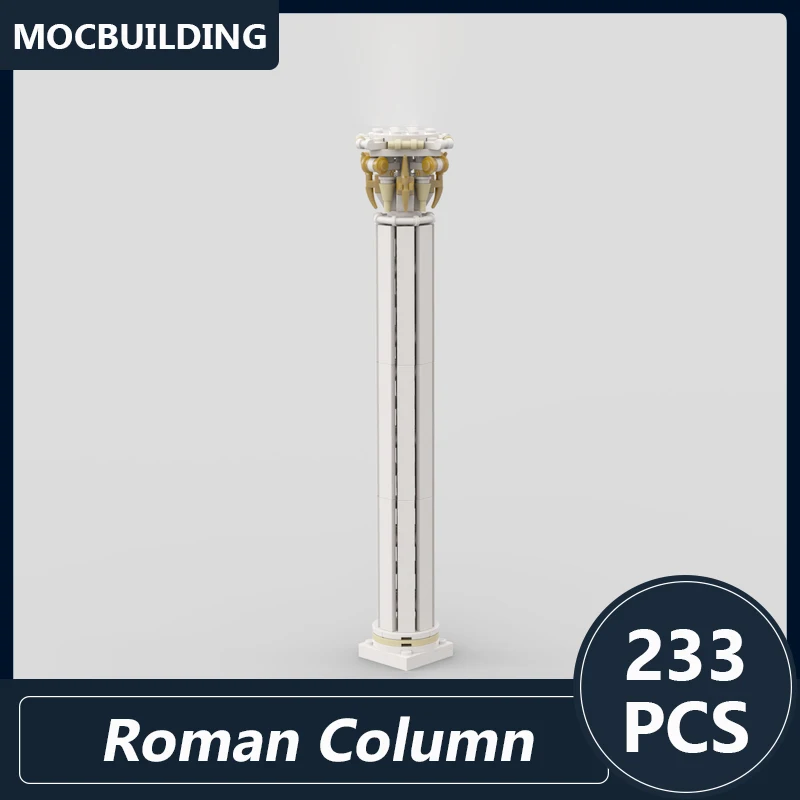 Roman Column Architecture Model Mini Scale Moc Building Blocks DIY Assembled Bricks Creative Display Gifts Collect Toys 233PCS