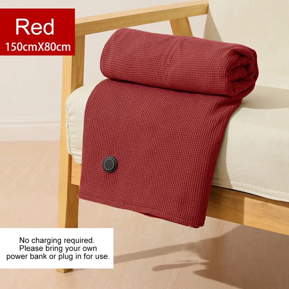 Graphene Heating Blanket USB Electric Wearable Heated Cape Shawl for Office Home Use Soft Warm Throw Pad for Adults Women Men