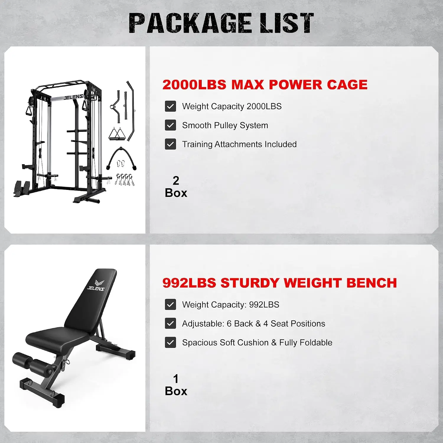2000LBS Multi-Function Power Cage with Dual Pulley System, All-in-One Squat Rack for Cable Crossover Home Gym, Customized