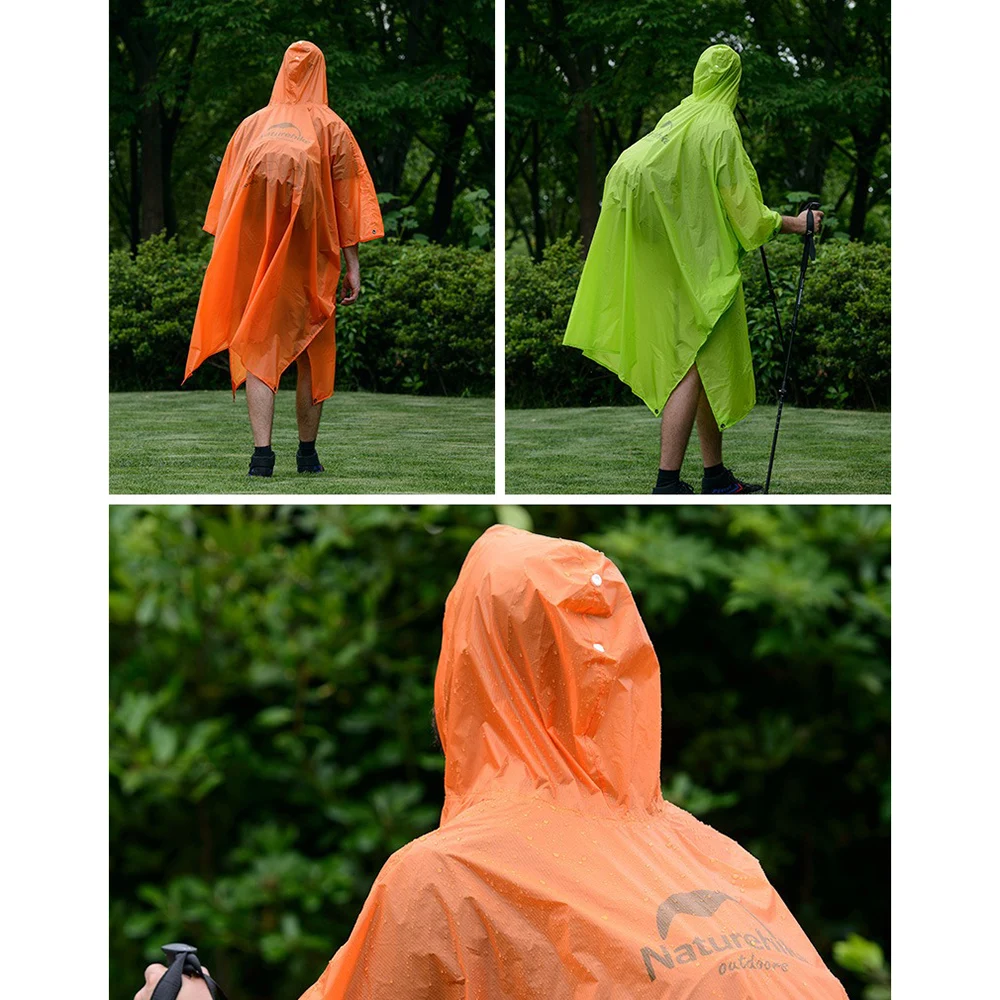 Naturehike 3In1 Outdoor Ultra Light Raincoat Can Be Used As A Floor Mat, Pergola, Rain Cover, Hiking Backpack Cover