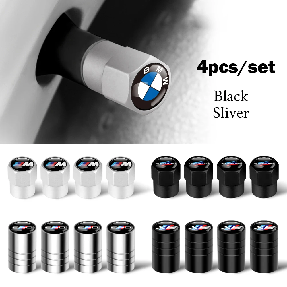 4PCS Metal Car Wheel Tire Valve Caps Tyre Air Stem Cap Covers For Bmw M3 F01 G20 X1 X2 X3 E60 F10 F30 E39 F20 E87 X5 Performance