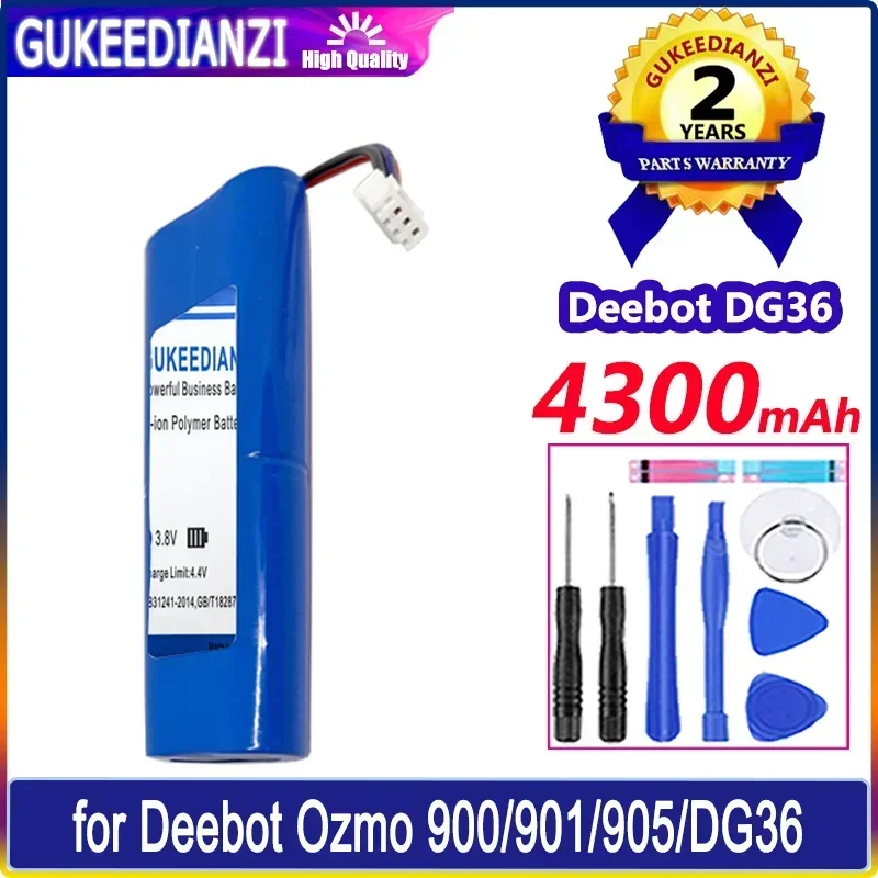 

Robotic Vacuum Cleaner Battery 4300mAh For Ecovacs Deebot Ozmo 900/901/905/920/930/937 DG36 DG70 DG3G