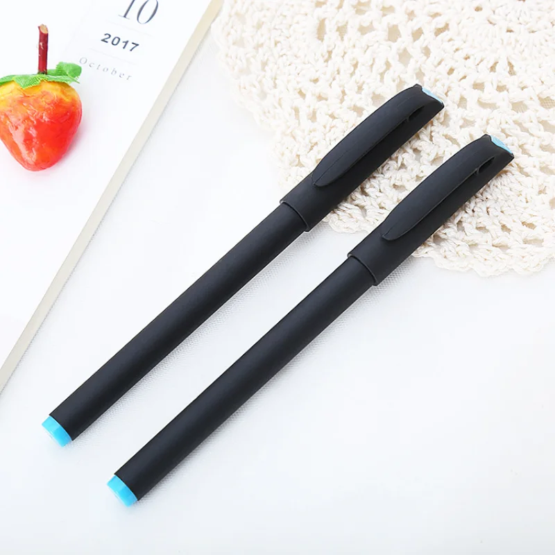 4pcs/lot Business Gel Pen for Kids Student School Office Supplies Stationery Kawaii Writing Pens 0.5mm Black Ink Color Wholesale