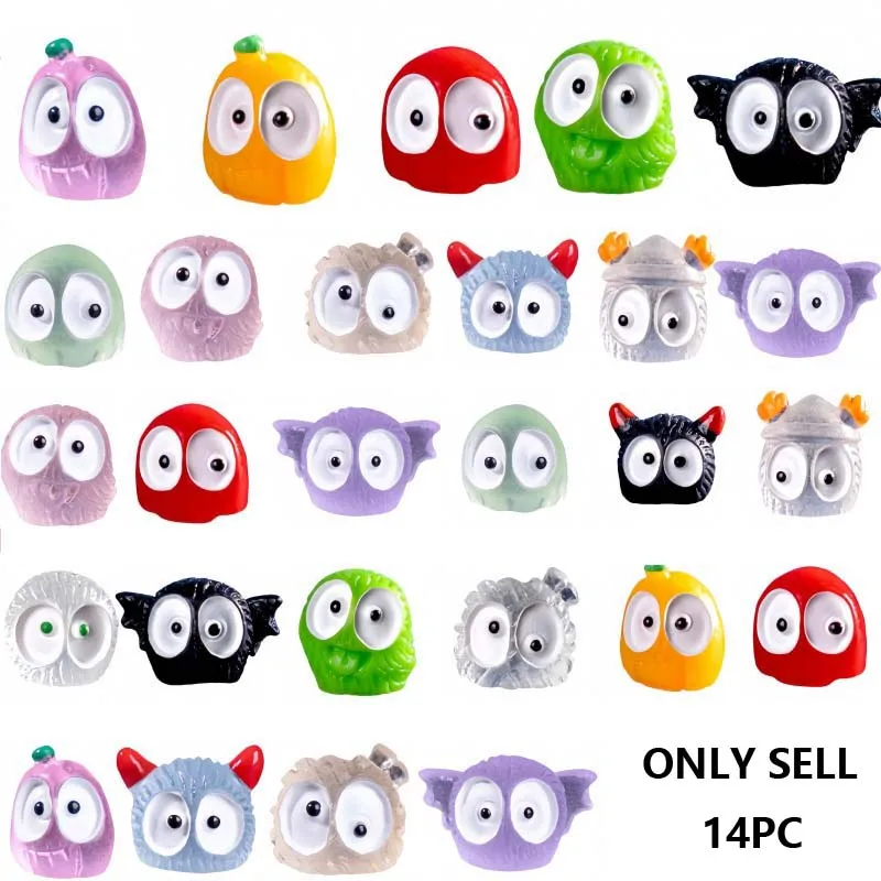 14pcs Luminous Resin Ghost Figures Cute Halloween Ghost Figurine Desk Ornament Fairy Garden Miniature 2026 Halloween Decorations