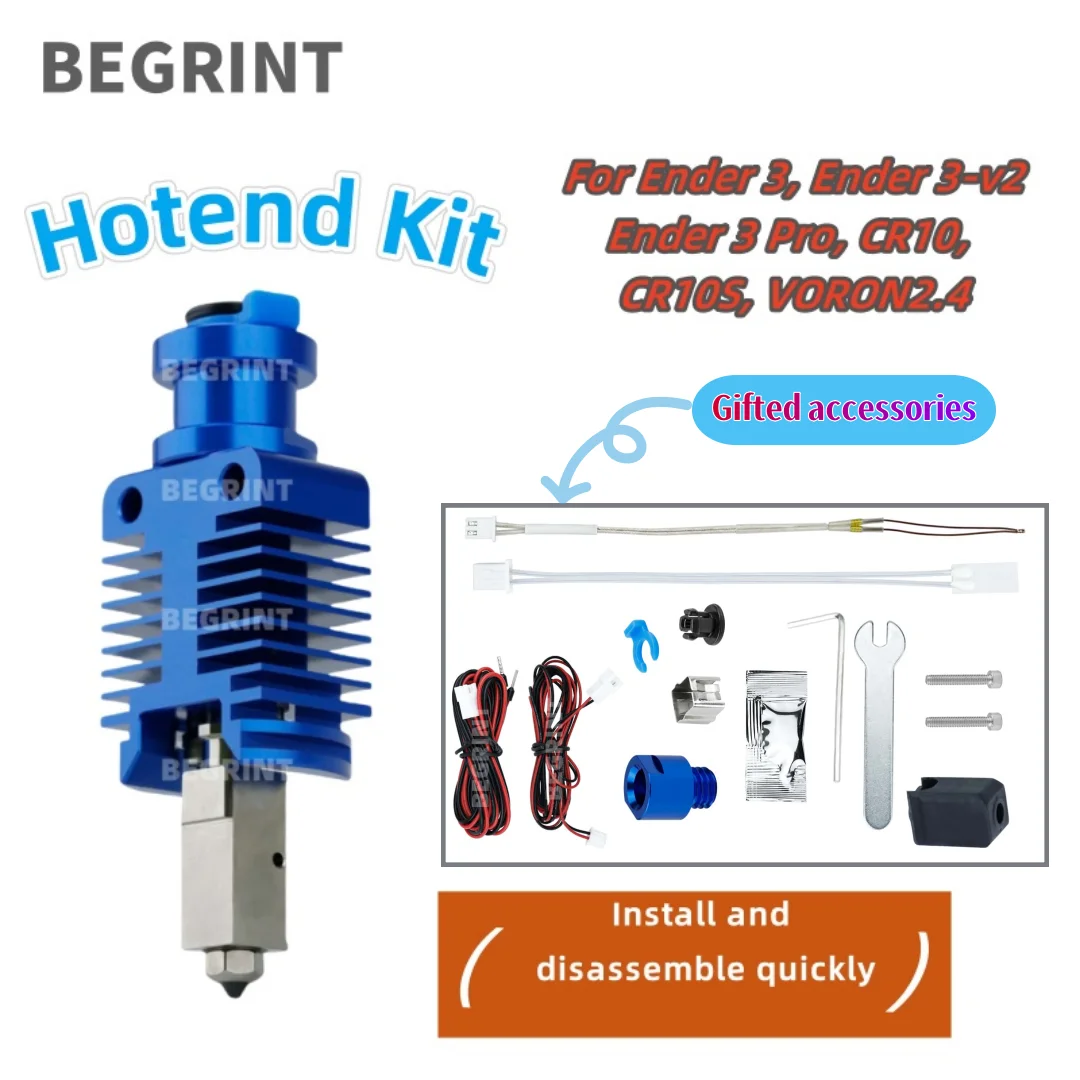 3.0 TZ E3 High Speed Print Head Upgrade Hotend Kit For Ender 3/3 Pro/3 V2/CR10/VORON 2.4 Hi-End Extruder J-head 3D Fast Printing