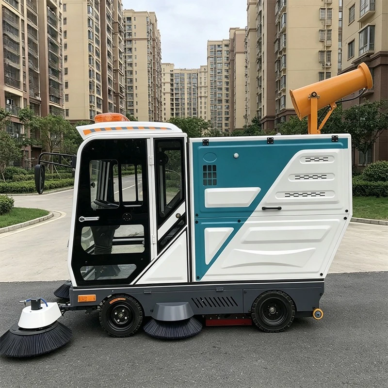 ROD Municipal Street Park Sidewalk Dust Leaf Cleaning Machine Electric Road Sweeper Vehicle