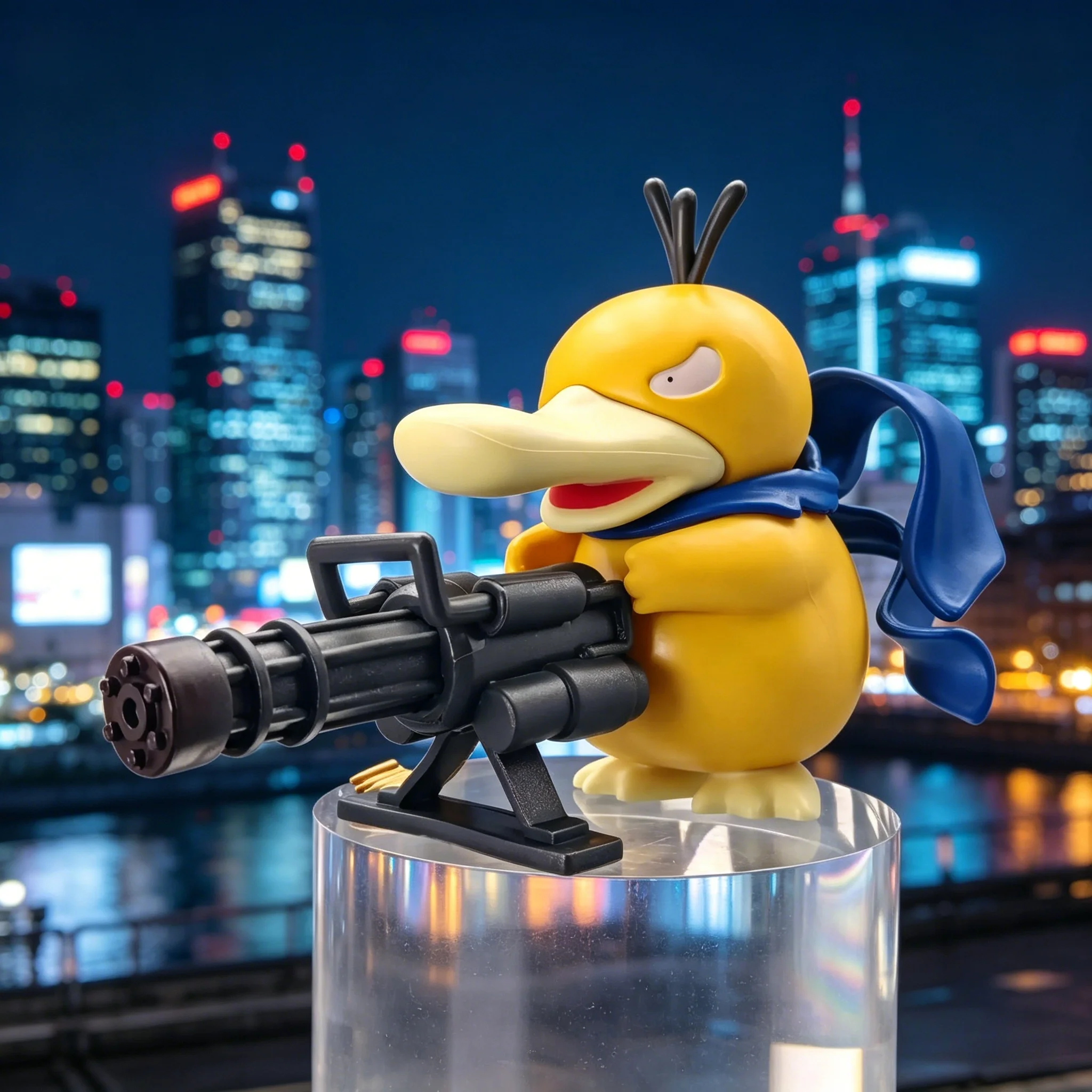 

9cm Pokemon Cartoon Lovely Gatling Gun Psyduck Standing Posture Action Figure Collection Model Ornament Desktop Decor Souvenirs