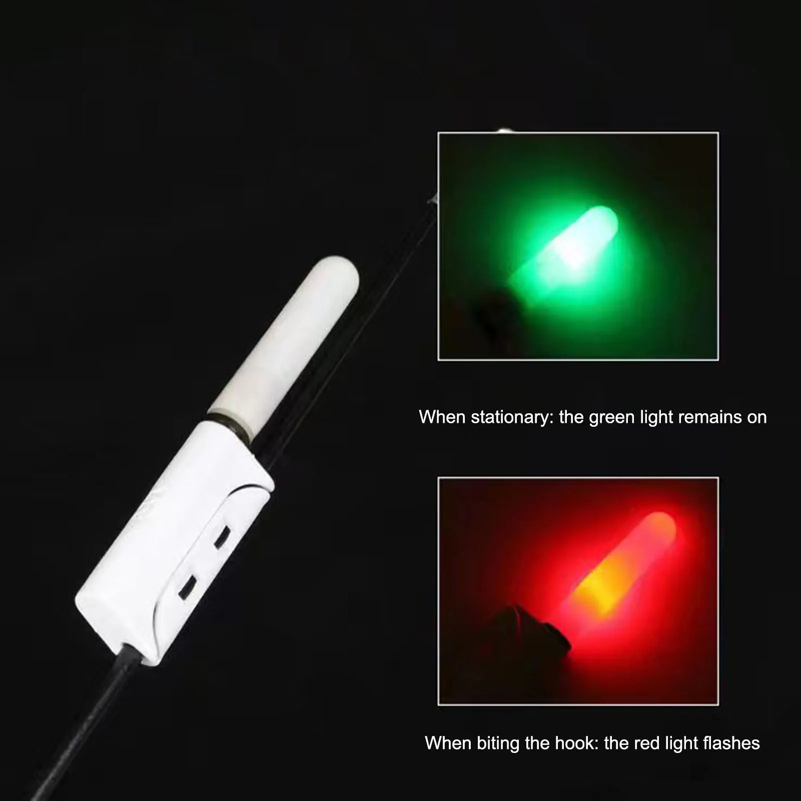 Fishing Rod Glow Sticks LED Light Waterproof Luminous Glow Lamp Rod Tip for Night Fishing Camping