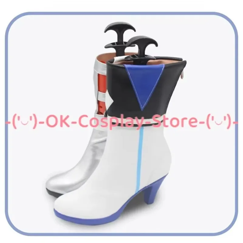 [Personalizzato] Vtuber Ouro Kronii Scarpe Cosplay Gioco Anime Gioco di ruolo Costume Prop Halloween Carnevale Festa Festa Stivali in pelle PU