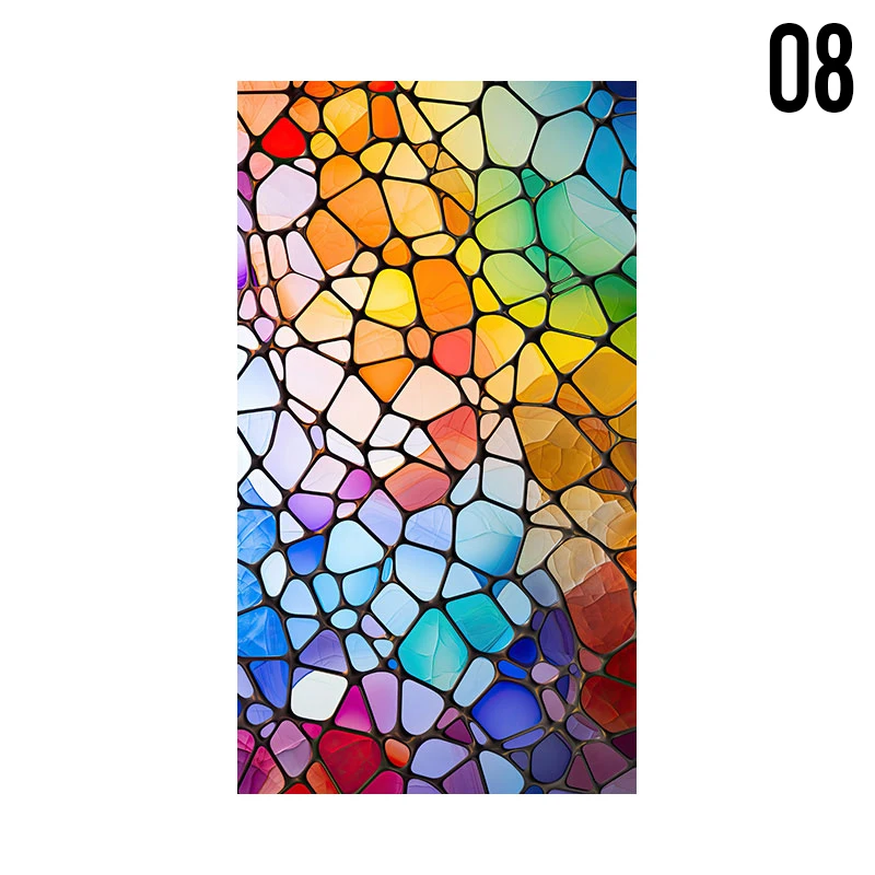 Multi Size Window Privacy Film Retro Church Stained Glass Films Frosted Window Sticker Home Bathroom Balcony Office Decor Film