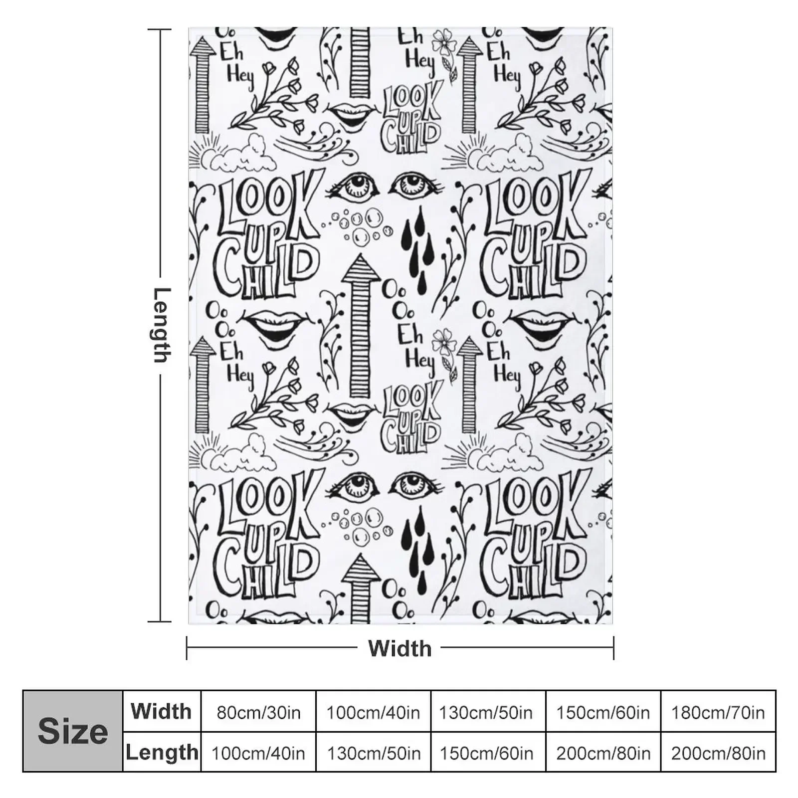 Look Up Throw Blanket couch cozy soft plush fuzzy picnic outdoor blanket