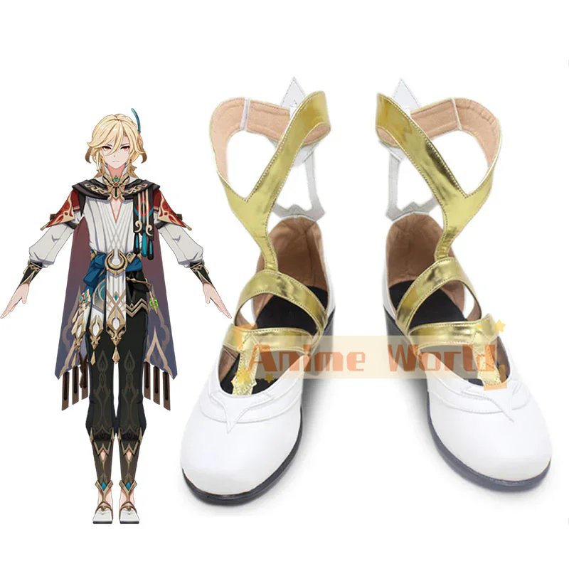 Genshin Impact Kaveh Cosplay Shoes Halloween Carnival Boots Custom Made