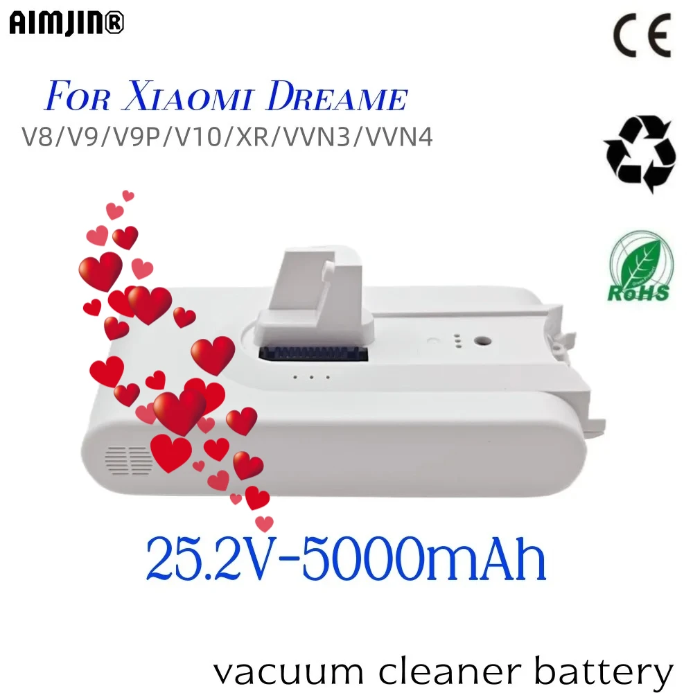 

original Lithium Battery for Dreame V8 V9 V10 V9P XR VVN3 VVN4 Handheld Cordless Vacuum Cleaner Parts Replacement Battery