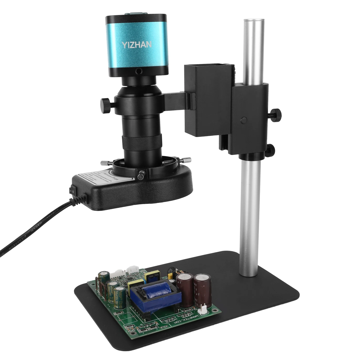48MP 38Mp 4K 2K HDMI USB Industrial Digital Video Microscope Camera Zoom 130X C-Mount Lens LED Ring Light For Repair Soldering