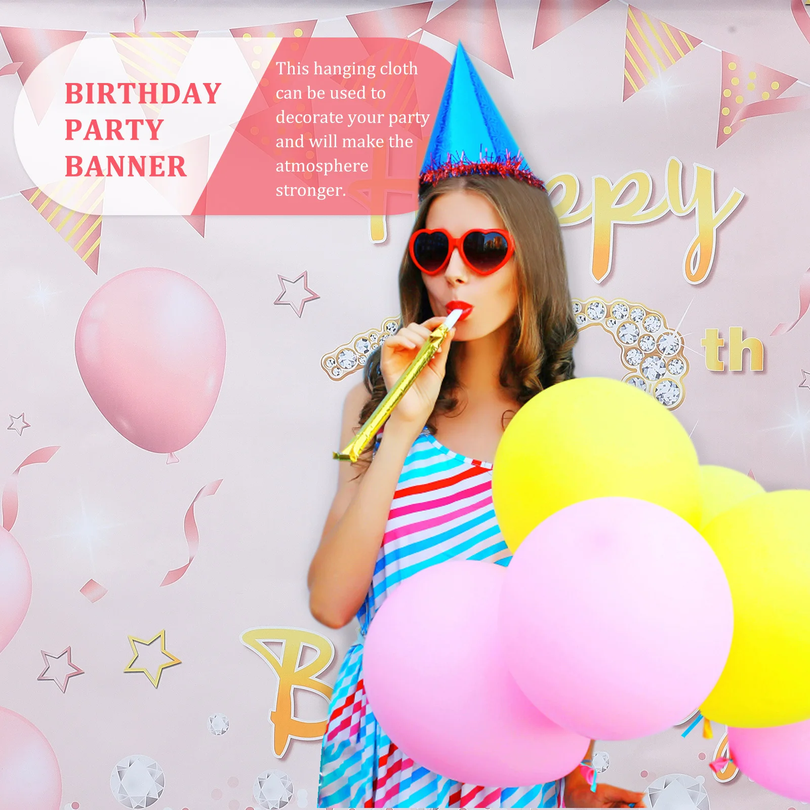 

Chic 18Th Birthday Banner Decoration Large Format Party Backdrop for Birthday Celebration Photography Background Fade Resistant