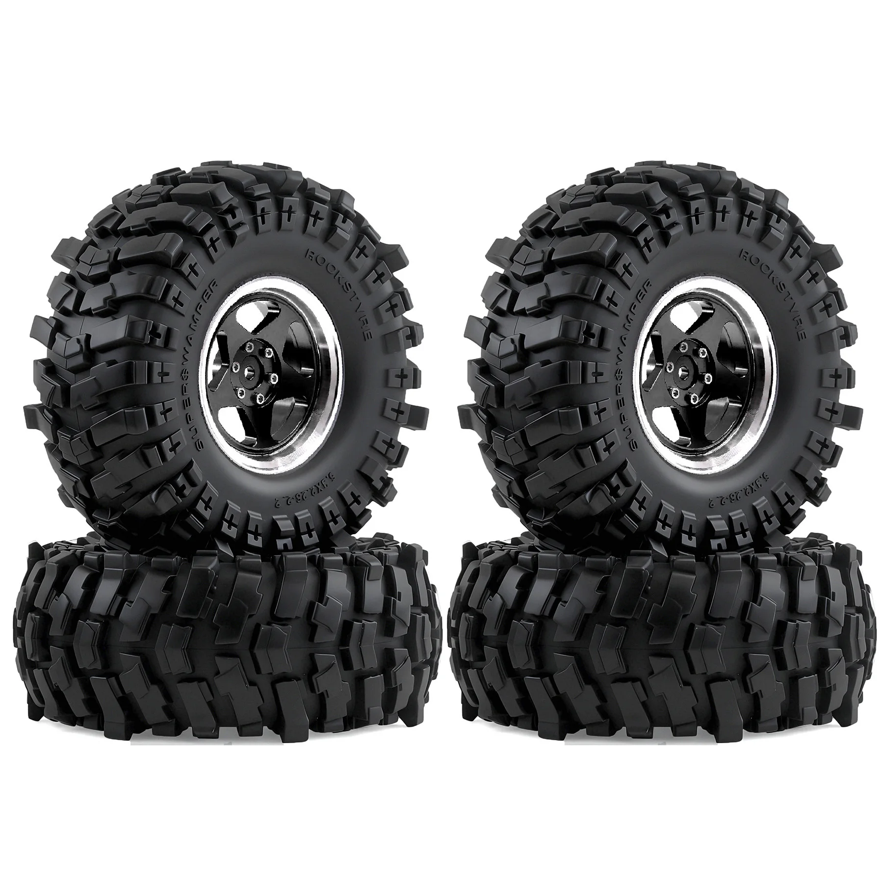 

2.2 RC Crawler Tires and Metal Beadlock Wheels 4PCS for 1/10 1/8 RC Crawler Car SCX10 I II III Pro TRX4 TRX6 Gen7/8 D90