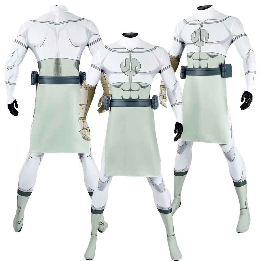 

Conquest Cosplay Costume Cartoon Invincible Roleplay Jumpsuit Waist Wrap Bag Outfits Halloween Carnival Party Disguise Men Suit