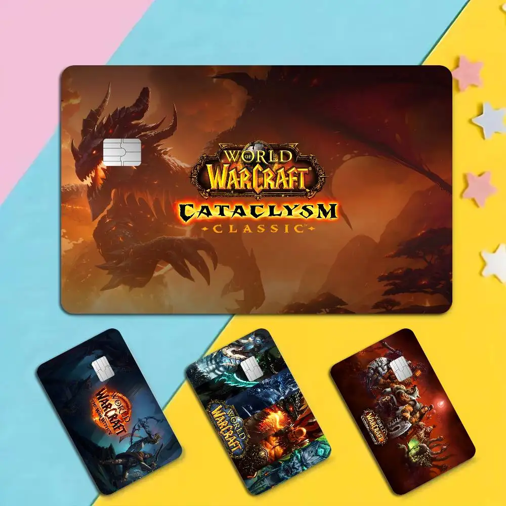 W-World of W-Warcraft Hot Video Game Diy Credit Debit Card Sticker Party Sticker Decoration Waterproof Small Chip Card Sticker