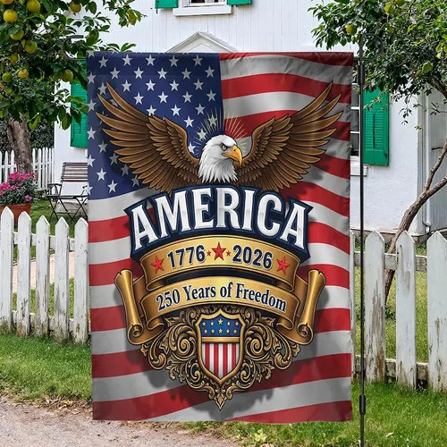 USA 250th Anniversary Garden Flag, 1776-2026 Patriotic Decor ZZY