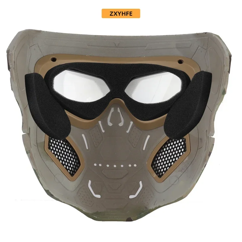 ZXYHFE-mascarillas tácticas de cara completa con calavera para Halloween, accesorios de Paintball, regalo de fiesta temática de película para