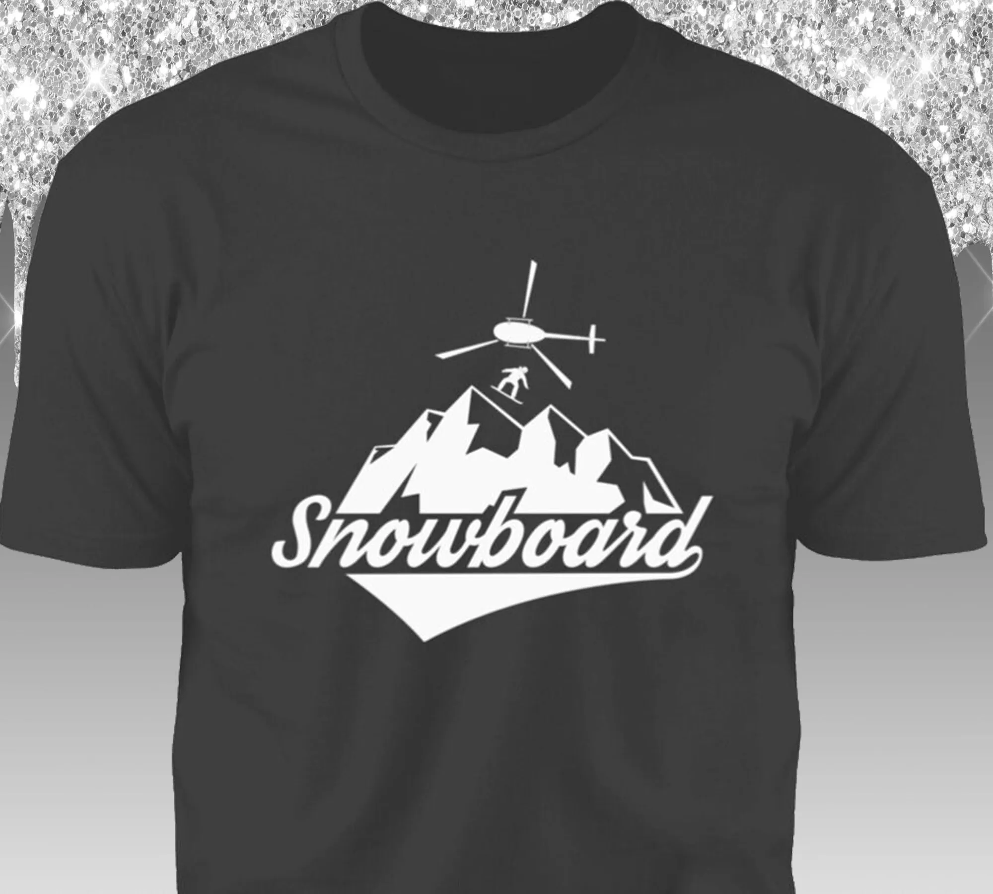 Cool Heli Boarder Snowboarding T Shirt Closeout