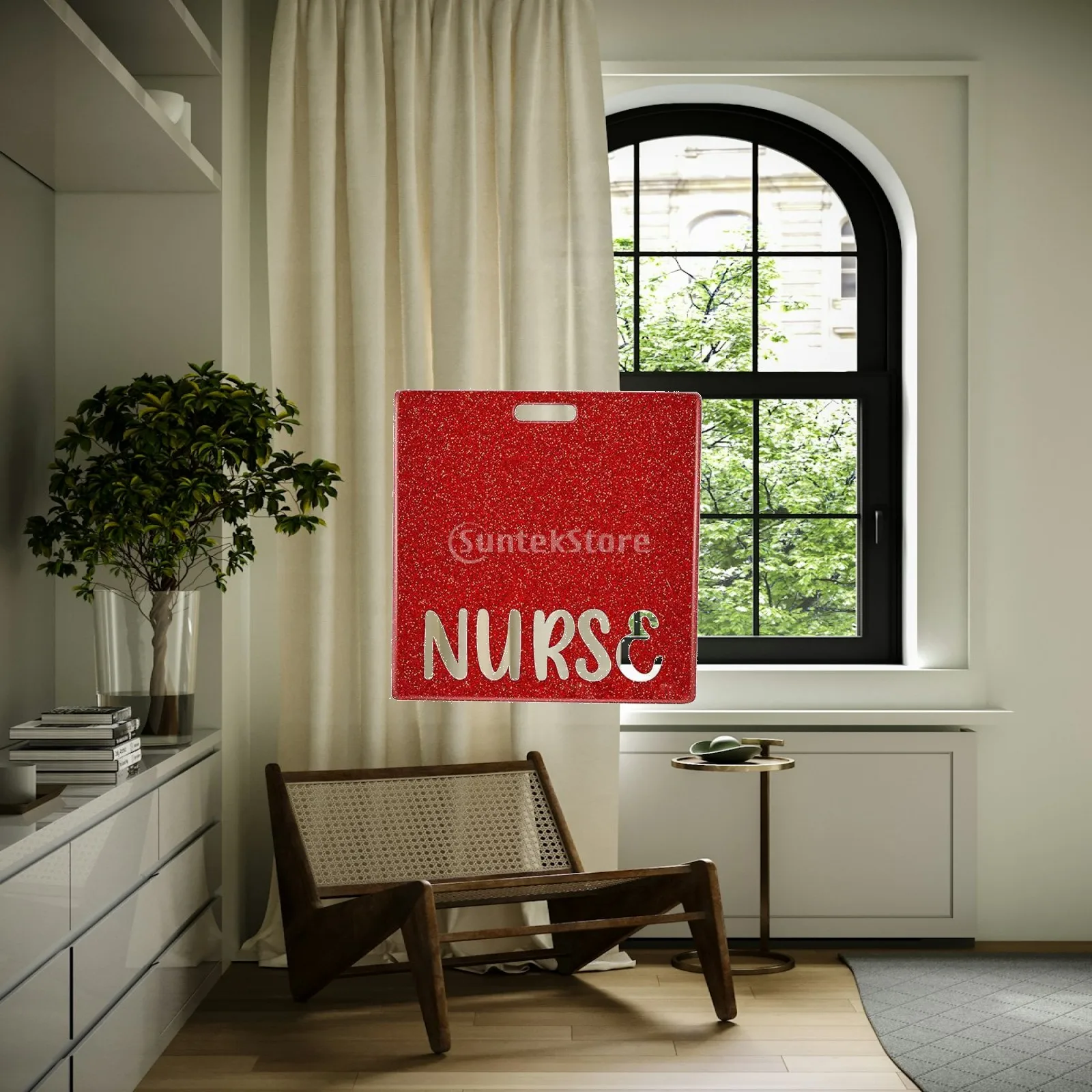 6xNurse Badge Card Holder Nursing Accessories Lightweight Durable Glitter Fashionable Decorative Acrylic Nurse Work Gift