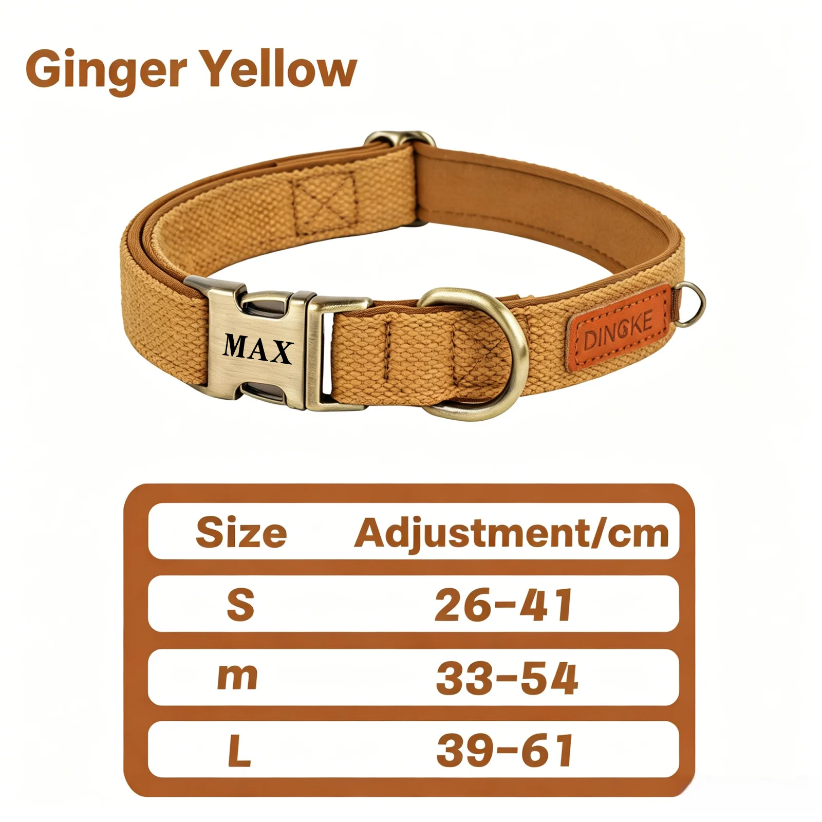 Personalisiertes, individuelles Hundehalsband aus Nylon, kostenlose Gravur mit Haustiernamen, ID-Schnalle, Halskette, verstellbar für kleine, mittelgroße und große Hunde – Detail 15
