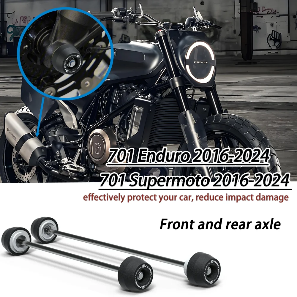 

For HUSQVARNA 701 Supermoto 2016-2024 701 Enduro 2016-2024 Front Rear wheel Spindle Crash Protection