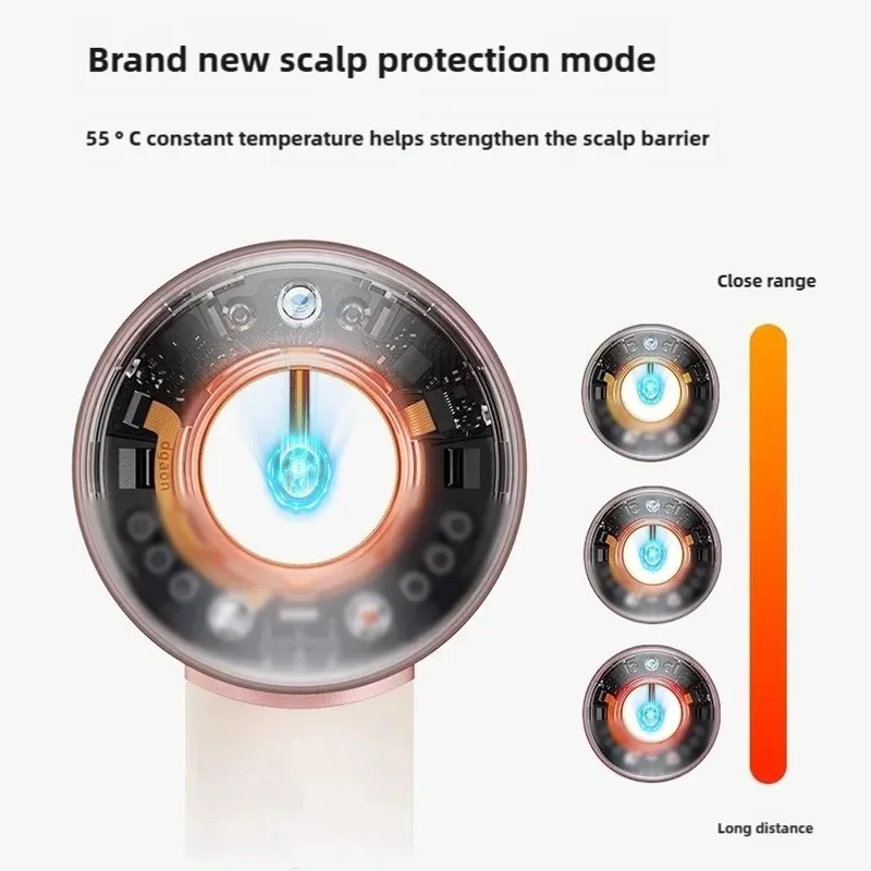 1600w poderoso íon negativo de alta velocidade sem folhas secador de cabelo 220v temperatura constante secador de cabelo rápido aparelho