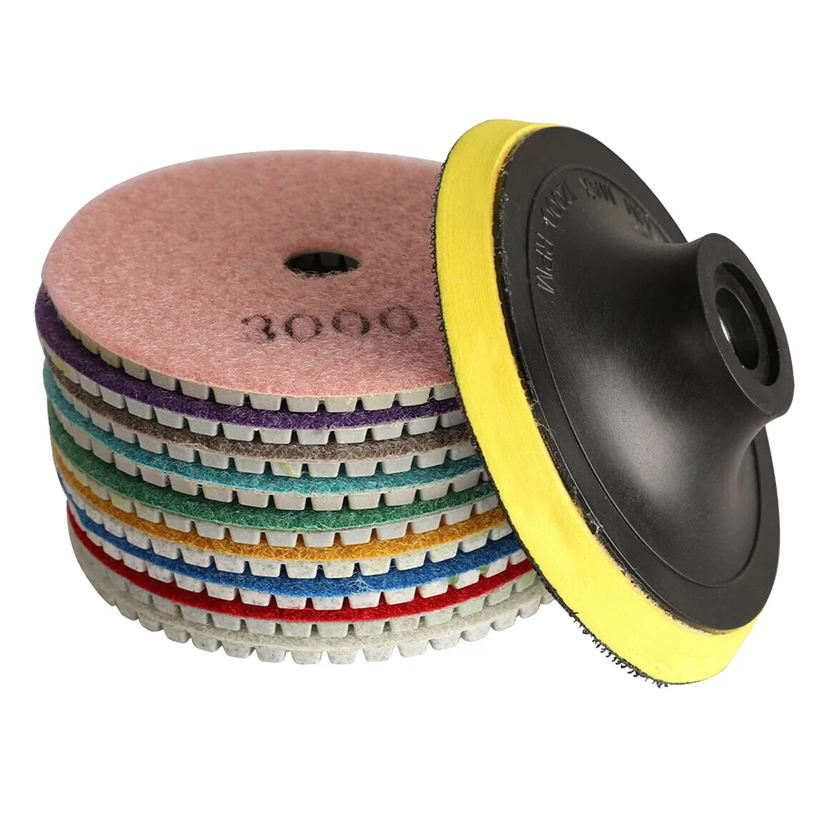 10pcs Diamond Polishing Pads 4 Inch Wet Dry For Granite Marble Stone Concrete Grinding Discs Kit Pads For Stone