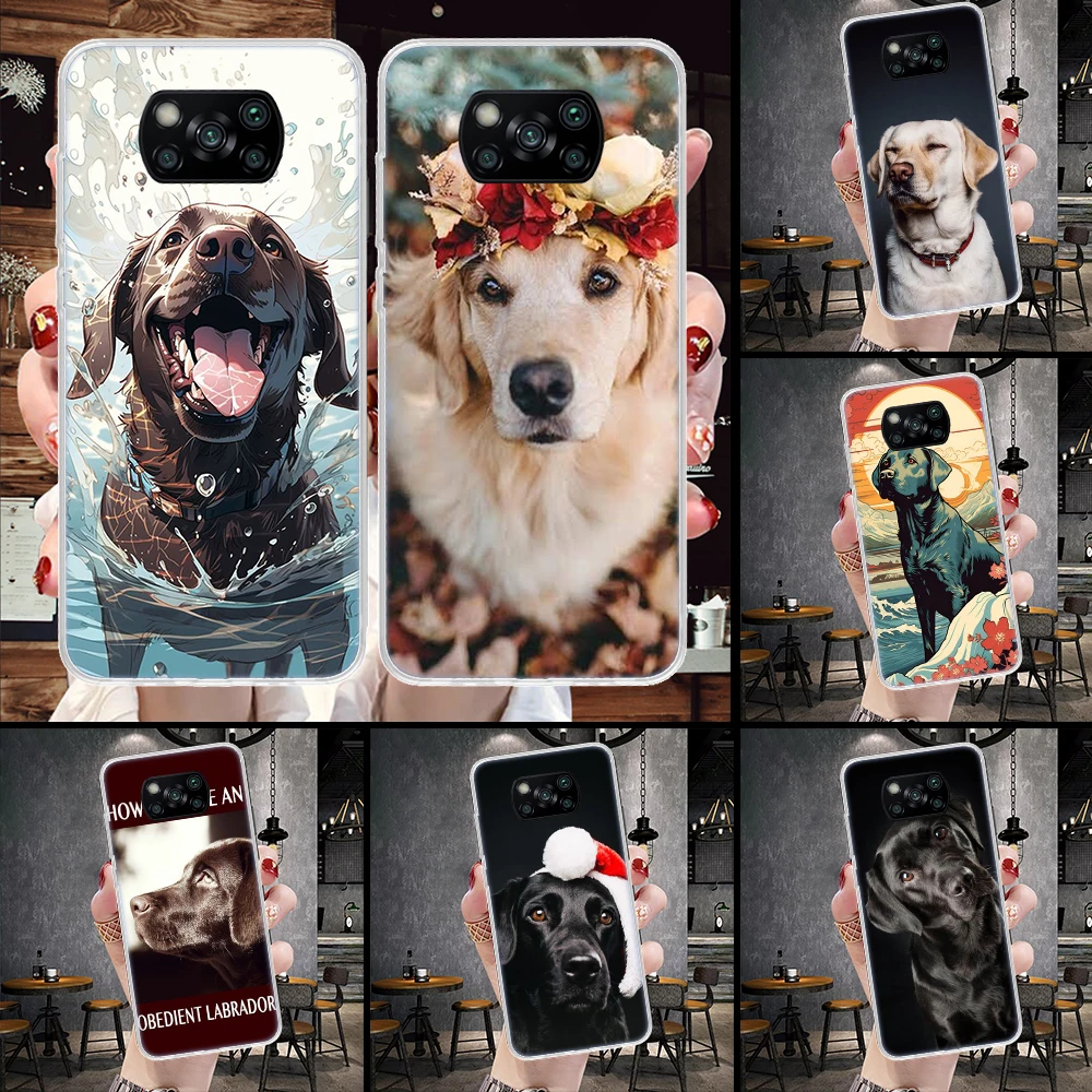 Labrador Retriever Dog Phone Case For Xiaomi Poco X6 X5 X4 X3 Nfc F6 F5 Pro F4 F3 M5S M5 M4 M3 M2 F2 F1 Cover Coque Shell X3 Nfc