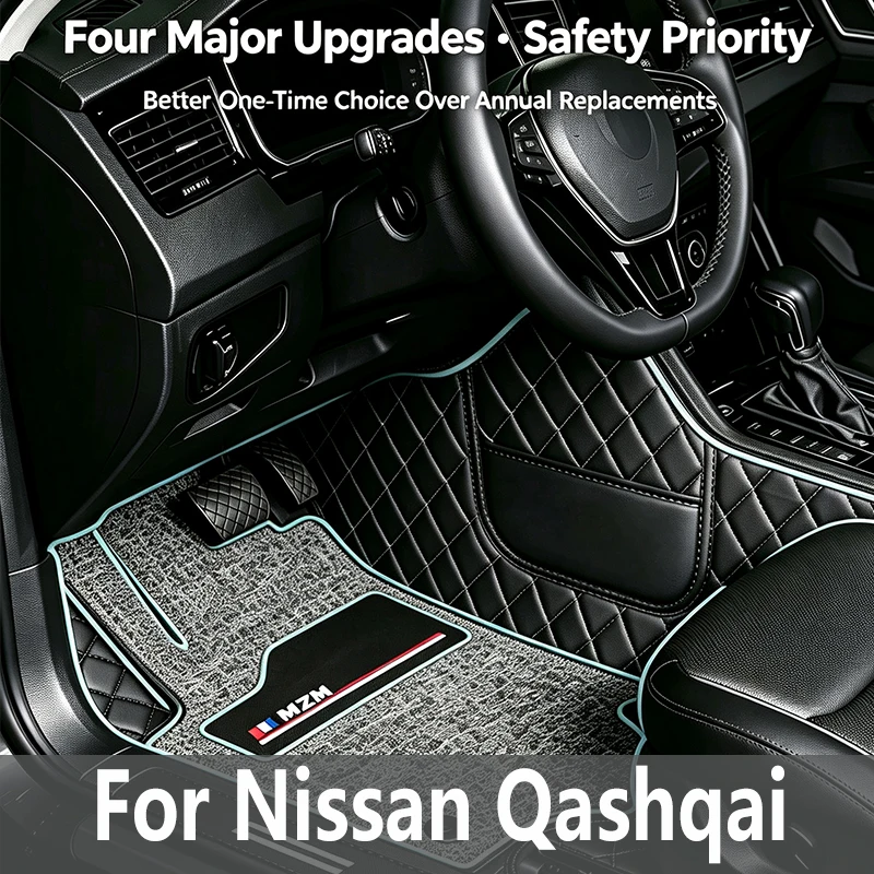Tappetini Auto LHD per Nissan Qashqai 2008-2023, Impermeabili, Protettivi, Tappetini per Pavimento Auto