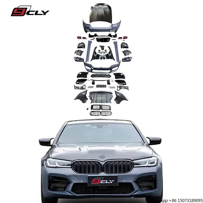 OLD UPGRADE NEW Body Kit for  5 Series G30 G38 Facelift 2021 M5 Car Bumpers Headlights Taillights Fenders Diffuser Bonnet