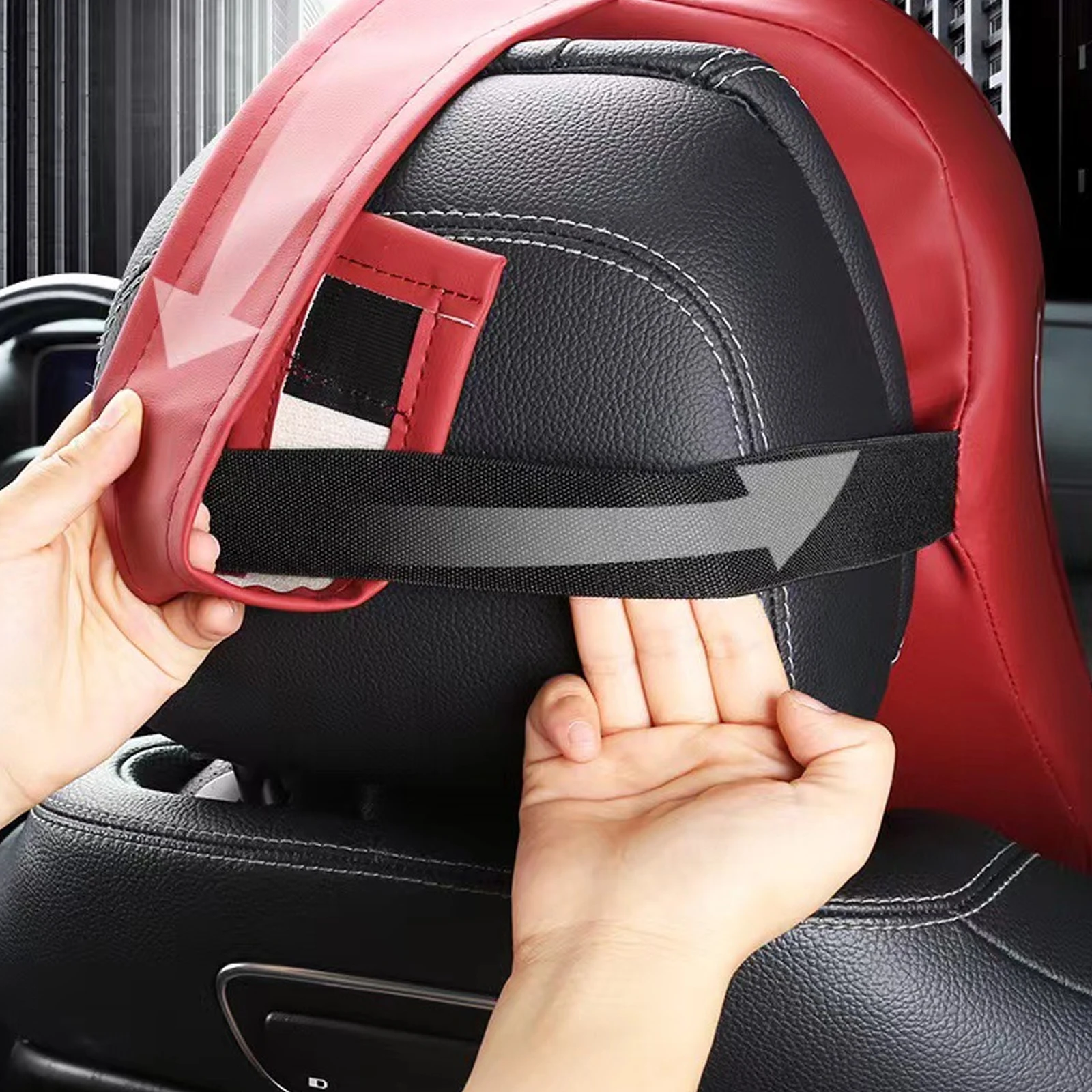 3d Nappaleder Memory Foam Kopfstütze Auto Nacken kissen Unterstützung Nackens tütze Kissen für Auto Schmerz linderung Reise Nackens tütze