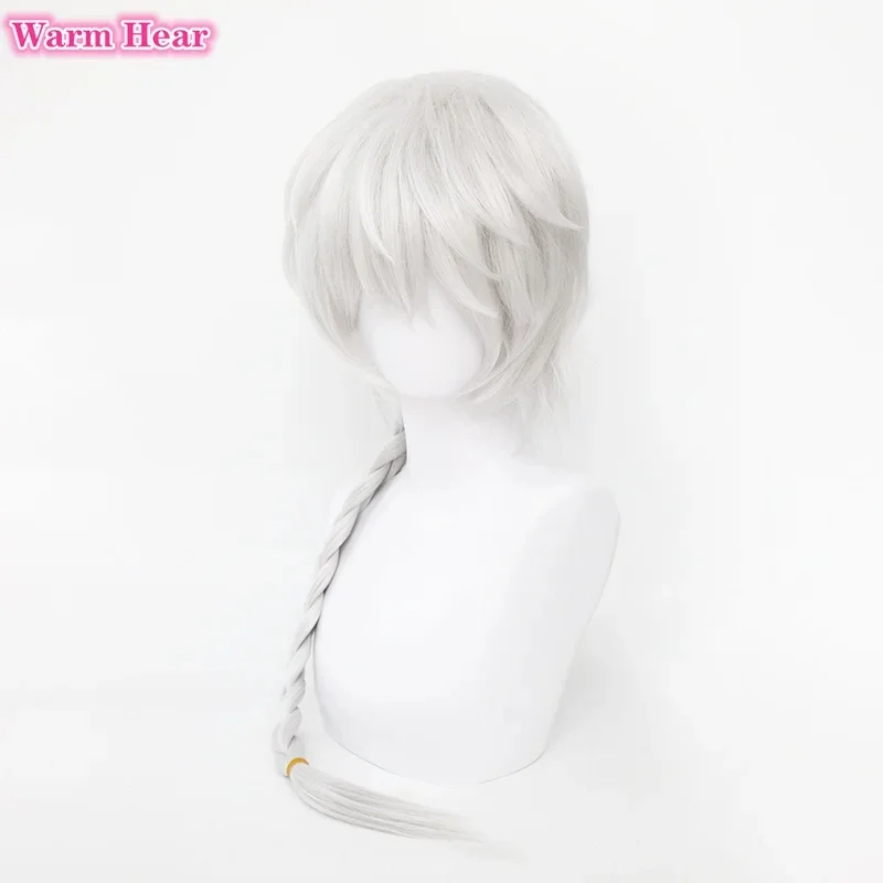 z;3,d'5,g\7/High Quality Synthetic Hair Nikolai Gogol Cosplay Wig Anime Season 4 Long White Braid Heat Resistant Hal6,j.y'8 /c. - view 4