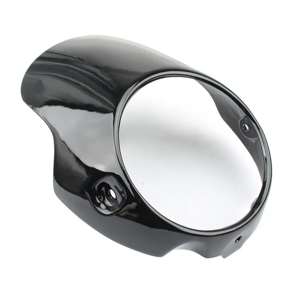 

7" Black Motorcycle Headlight Fairing Windshield Kit Universal