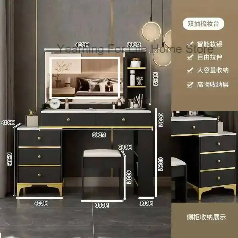 

Mirror Container Table Dressing Organizer Nordic Chair Multifunctional Dressing Table Furniture Penteadeira Sofa For Living Room