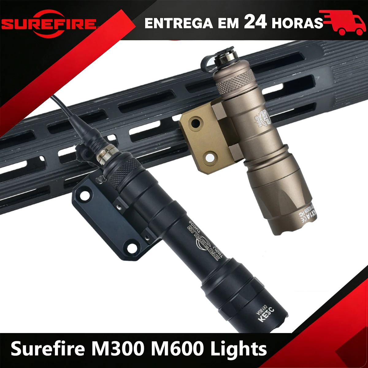 M300 M600C M-LK Keymod SMR Offset Mount Tactical Surefire M600 Scout Airsoft Flashlight Base Side Rail Fit SMR System 20mm Rail