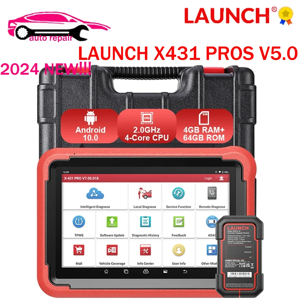 2024 LAUNCH X431 PROS V5.0 PRO V5.0 Diagnostic Tools OBD2 Car Scanner All System Diagnostic Automotive Tool ECU Coding PK X431V