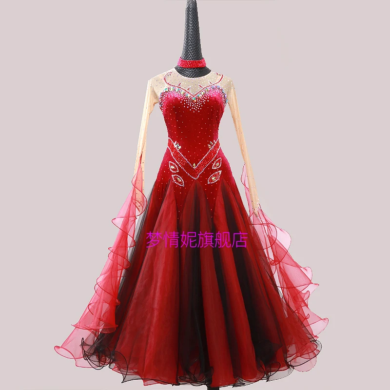 

Ballroom Dance Competition Dress Customsized Adult Children Waltz Social Dancing Wear Skirt for Women Ballroom Stage Dresses